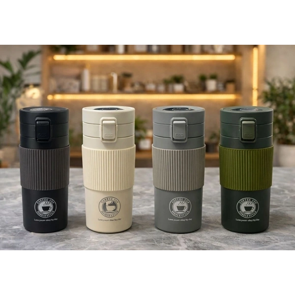 500 Ml Paslanmaz Çelik Termos Dereceli Mug - Sızdırmaz Kapaklı Çift Katmanlı Dereceli Termos  Alk4627