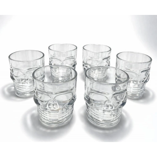 6lı Kurukafa Cam Shot Bardağı Alk5117