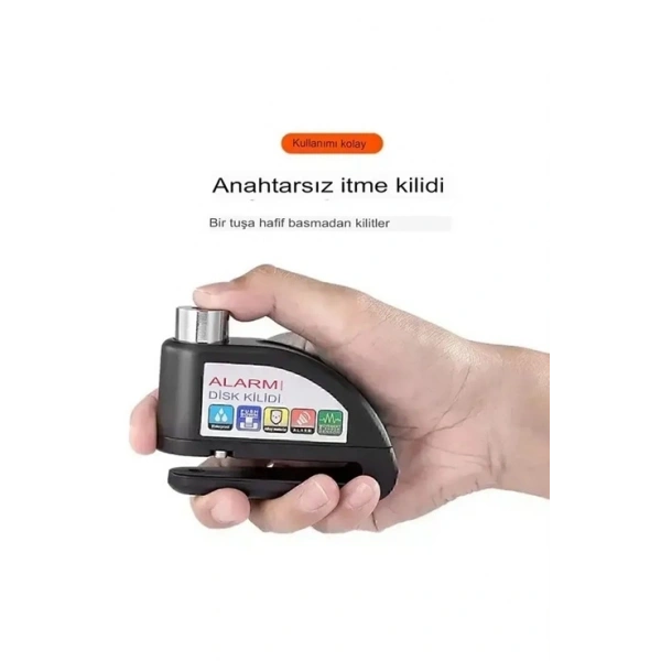 Alarmlı Disk Kilidi Motorsiklet Scooter Bisiklet Sesli Alarm 110 Desibel Yüksek Ses