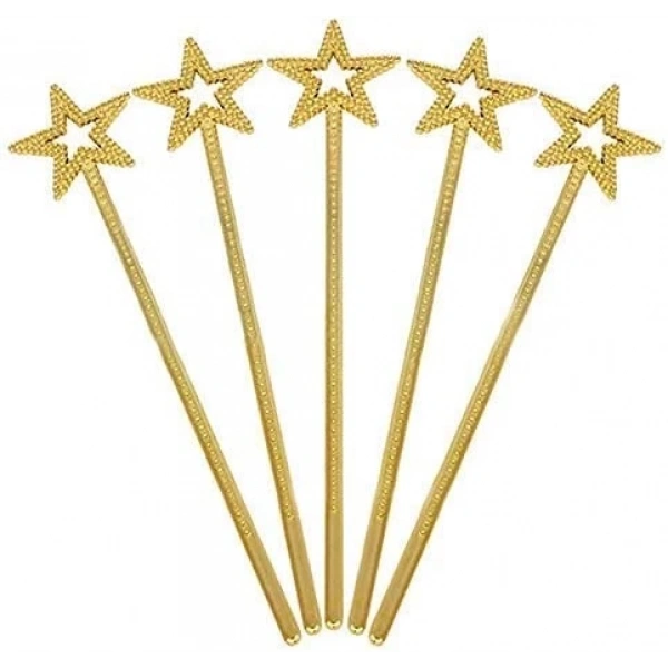 Altın Renk Yıldız Peri Asası Peri Değneği 34 Cm 1 Adet