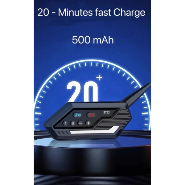 Bt62 Motosiklet Kask Kulaklığı Bluetooth Intercom 2 Intercom Bağlantılı