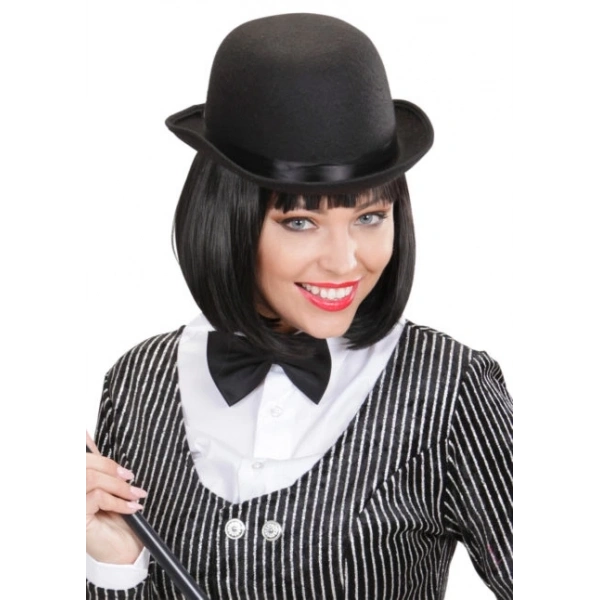 Charlie Chaplin Stil Yetişkin Şapkası – Siyah Melon Parti Şapkası