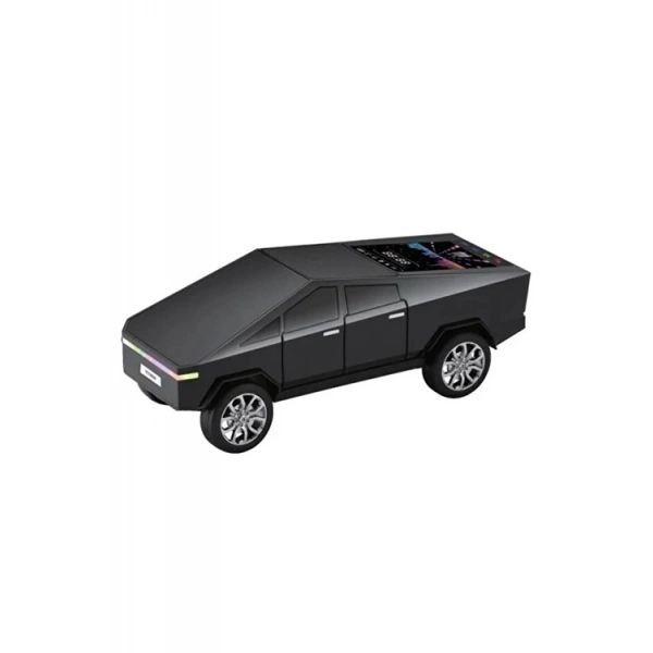 D68 Cyber Model Araba Tasarımlı Bluetooth Hoparlör 15w Güçlü Ses Rgb Led /tws/usb Siyah