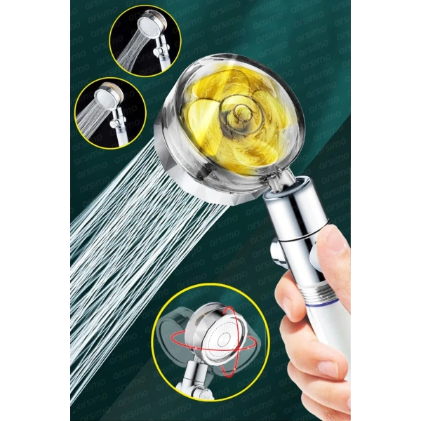 Duş Başlığı Turbo Pervaneli Serinletici Tasarım