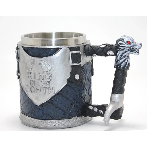 Game Of Thrones King In The North 3d Kabartmalı Çelik Kupa Bardak Alk4367