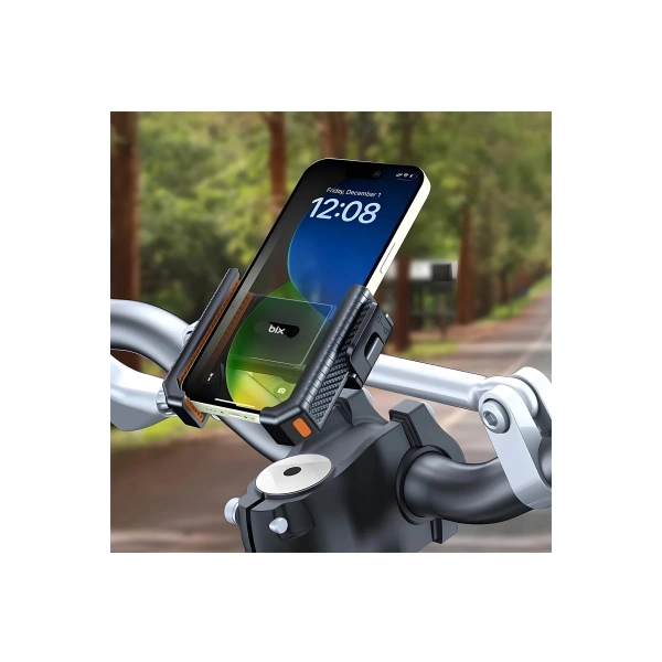 Gidon Bağlantılı Bisiklet Motosiklet İçin Esnek Abs 4-7.8″ İnç Telefon Tutucu 360° Dönebilen Tasarım