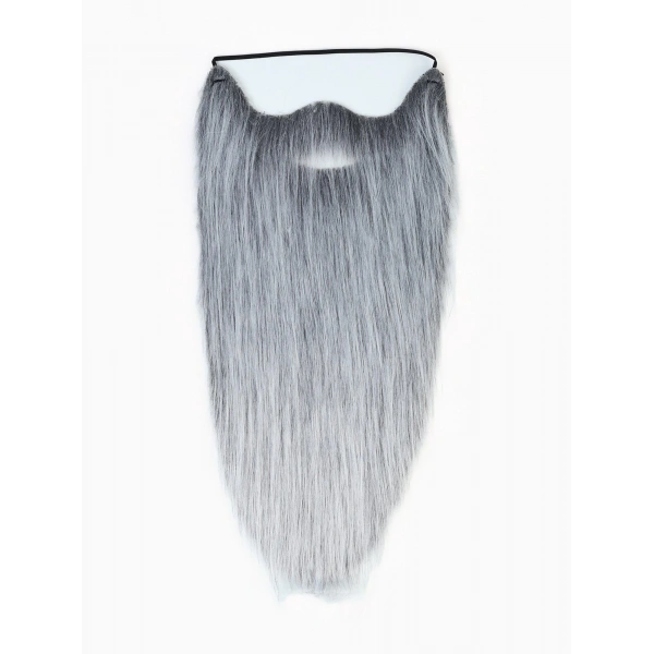 Gri Renk Lastikli Uzun Takma Sakal 40 Cm