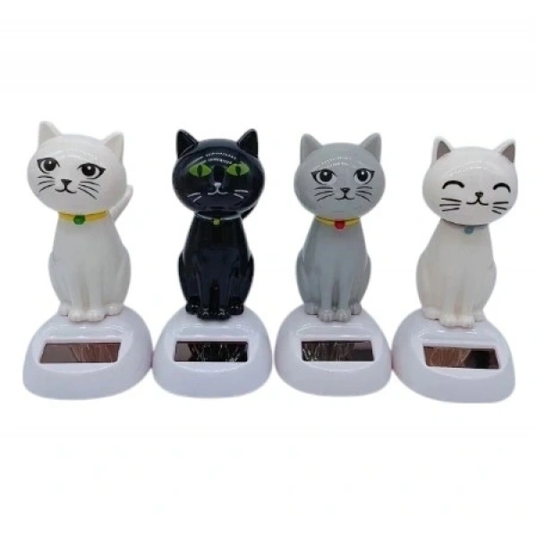 Güneş Enerjili Solar Sallanan Kedi