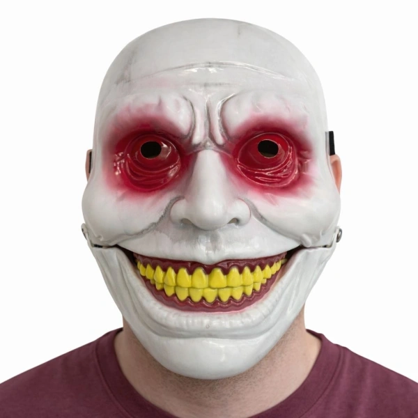 Hareketli Çene Mekanizmalı Korku Maskesi Kırmızı