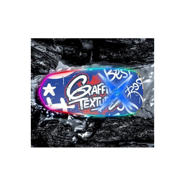 Helmet Graffiti Motor Kask Kulaklık Rgb Modlu Su Geçirmez 6.0 Bluetooth Intercom Yenı Model