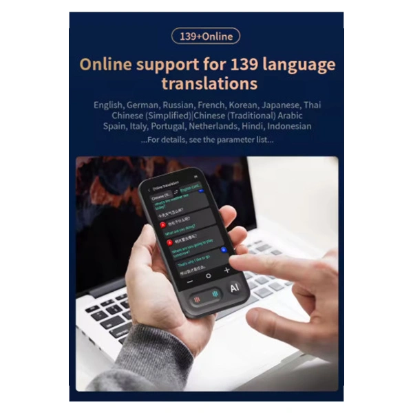 Kameralı 140 Dilde Wifi Özellikli Translator Elektronik Çeviri Cihazı Türkçe Menü