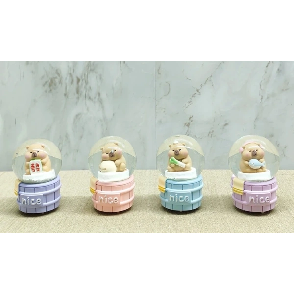 Kapibara Tasarımlı Işıklı Kar Küresi Alk5022