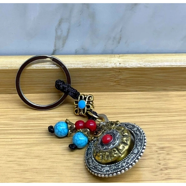 Mantra Çarkı Şans Anahtarlık Alk4465