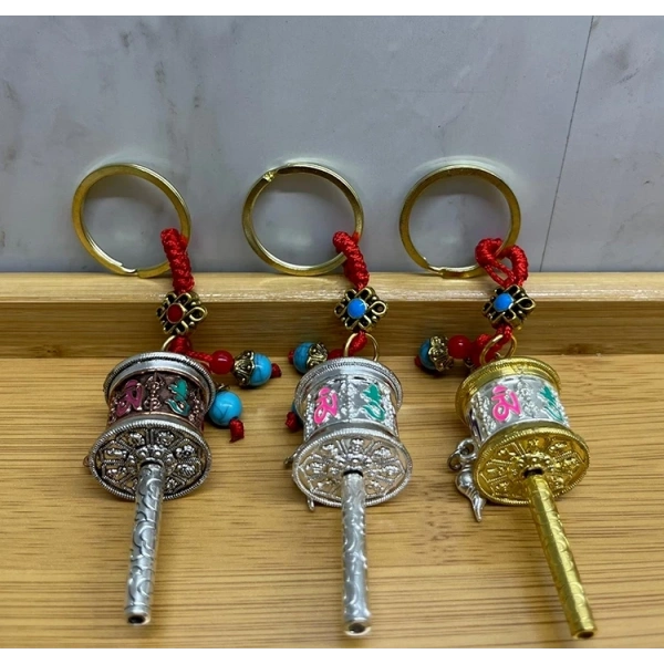 Metal Feng Shui Şans Çarkı Anahtarlık Alk4458