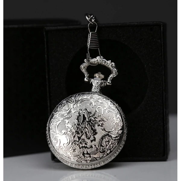 Özel Kutulu Gümüş Köstekli Saat Alk4686