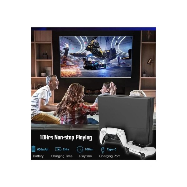 P4 Plus Bluetooth Titreşimli Ps4/ps5 Uyumlu Pc Telefon Joystick Kablosuz Oyun Kolu Siyah