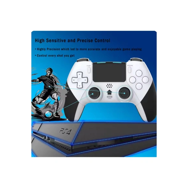 P4 Plus Bluetooth Titreşimli Ps4/ps5 Uyumlu Pc Telefon Joystick Kablosuz Oyun Kolu Siyah