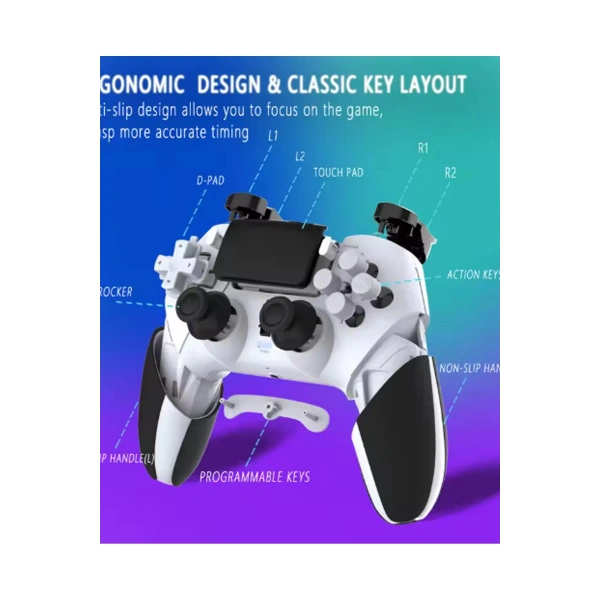 P4 Plus Bluetooth Titreşimli Ps4/ps5 Uyumlu Pc Telefon Joystick Kablosuz Oyun Kolu Siyah
