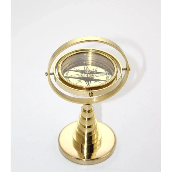 Pirinç Masa Üstü Pusula 2844