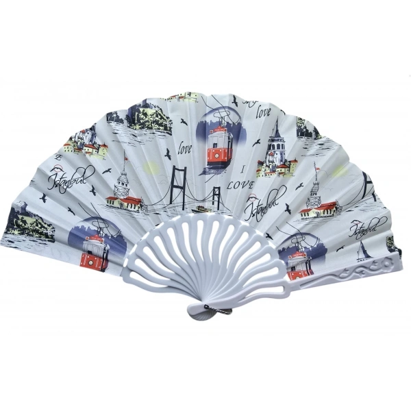 Plastik Kumaş Yelpaze 12li İstanbul