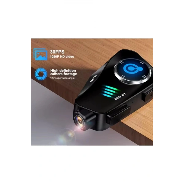 Q28 2x 2 Eşleşmeli Motosiklet Kask Bluetooth Kulaklık 1080p Kamera Su Geçirmez Intercom