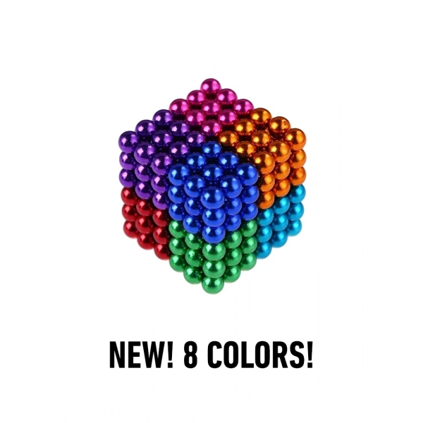 Renkli 216 Mıknatıs Neocube Mıknatıs 5mm Neodyum