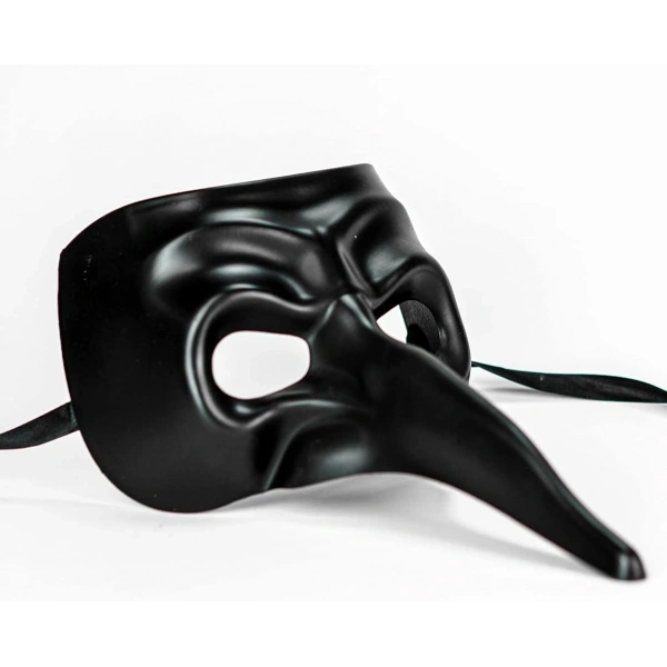 Siyah Uzun Burun Veba Doktoru Maskesi
