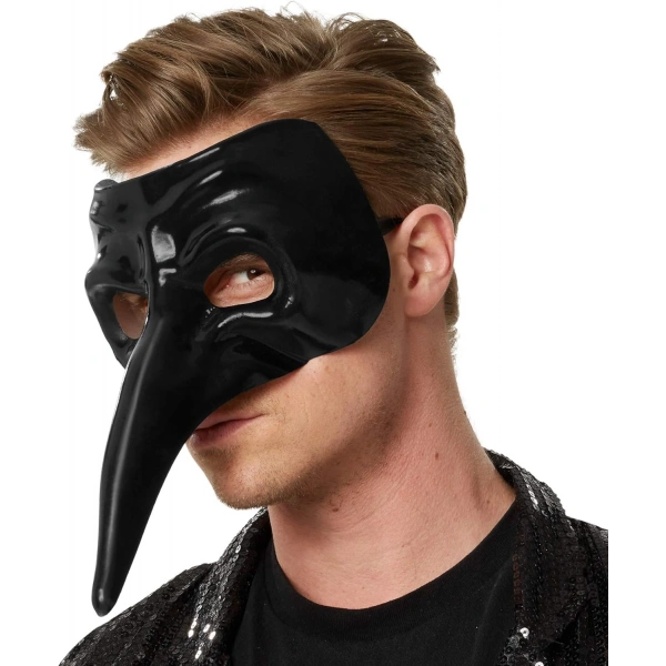 Siyah Uzun Burun Veba Doktoru Maskesi