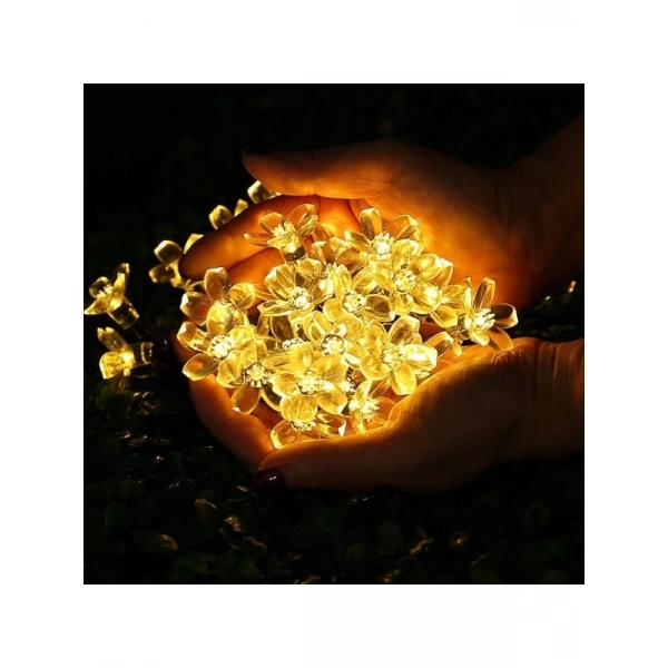 Solar 30 Ledli Çiçekli Günışığı Bahçe Aydınlatma Dekorasyon Güneş Enerjili