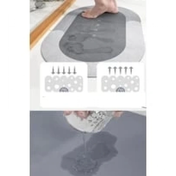 Süper Su Emici Kaymaz Tabanlı Banyo Paspası ( 40x60 )cm