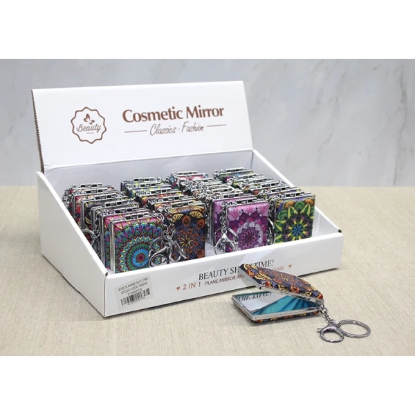 Taşlı El Aynası Anahtarlık Alk3768