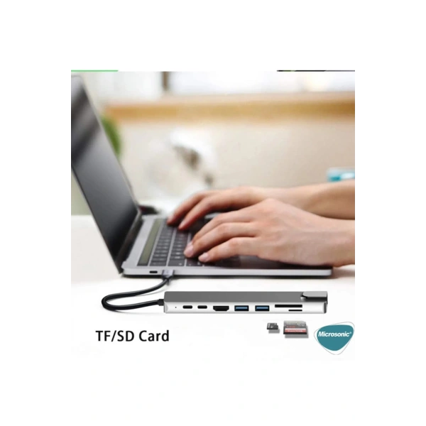 Type-c To Hdtv Multifunction Adapter 8 Port Kablo