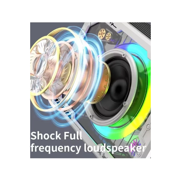 Vtn-82 Taşınabilir Kablosuz Işıklı Bluetooth Hoparlör Ses Değiştirme Özellikli