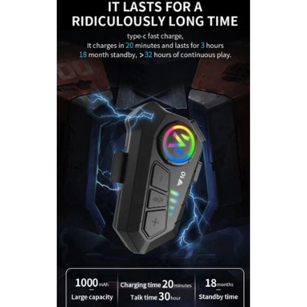 Y10 Kask Kulaklık Bluetooth Motosiklet Kulaklık 5,3 Bluetooth Intercom Motorsiklet Kulaklık