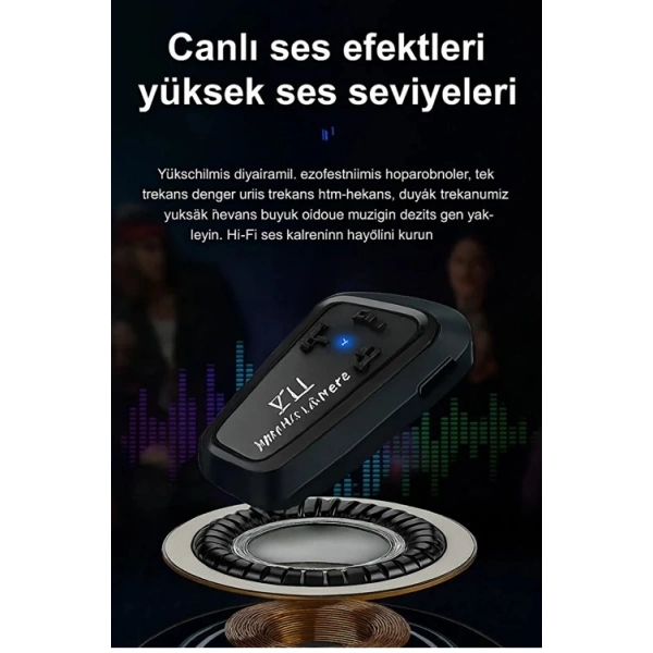Y11 Bluetooth Kulaklık Mikrofonlu Motosiklet Kulaklığı İntercom Bt 5.3