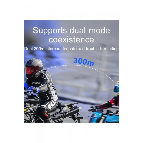 Y20 Max Motosiklet Bluetooth 5.3 Kask Intercom 2 Kişi 300 Metre Eşleşme Özellikli