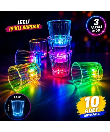 1039lu Led Işıklı Parti Bardağı Seti