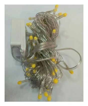 10m 100 Led Damla Uçlu Led Işık Beyaz Işık Şeffaf Kablo