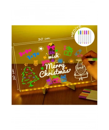 12 Inc Led Işıklı Çizim Tahtası Ayarlanabilir Stant Ve Kalemleri İle