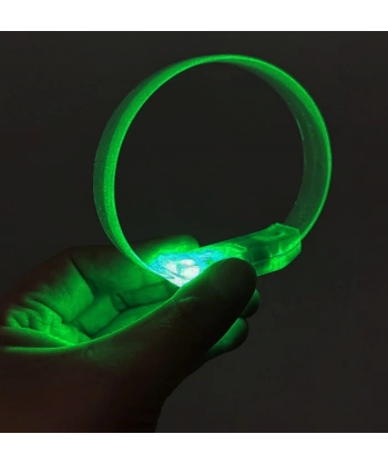 3 Modlu Pilli Led Işıklı Esnek Parti Bilekliği Yeşil