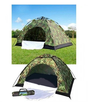 4 Kişilik Kamuflaj Desenli Kolay Kurulumlu Kamp Çadırı
