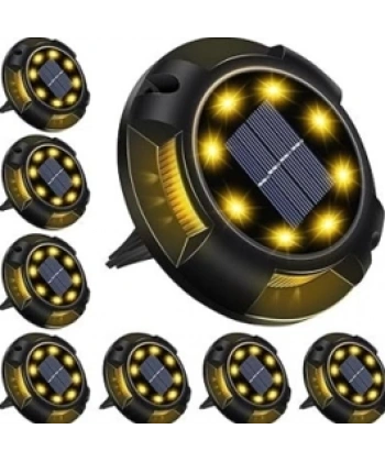 4lü Solar Panelli Kazıklı Zemin Solar Ledi 8+4 Led Gün Işığı