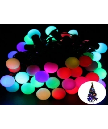 5 Metre 28 Led Fişli Rgb Mini Top Led Siyah Kablo