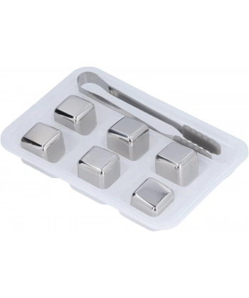 6lı Çelik Metal Kaplama Viski Taşı Soğutma Buz Küpü