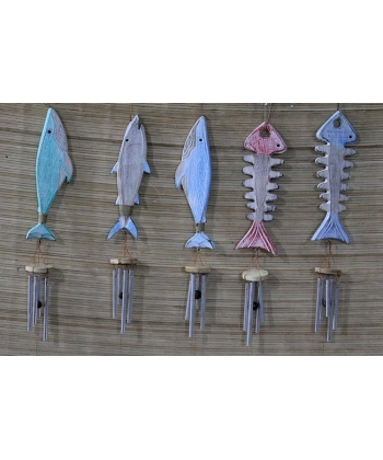 Ahşap Balıklı Metal Çan No:5