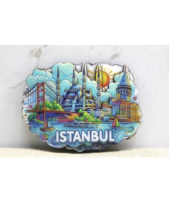 Ahşap İstanbul Temalı Magnet Alk4361