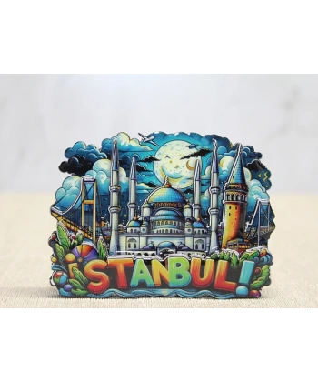 Ahşap İstanbul Temalı Magnet Alk4597
