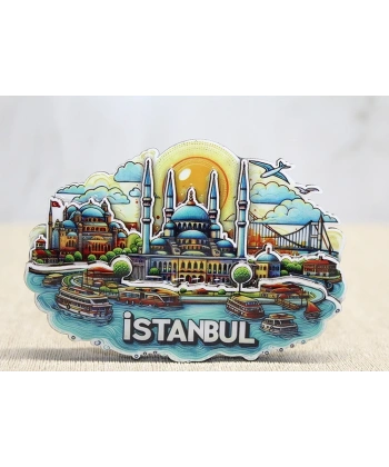 Ahşap İstanbul Temalı Magnet Alk4598