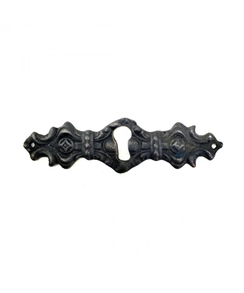 Antika Tarz Dekoratif Pirinç Anahtar Ağızlığı -  28x104mm, Oksit