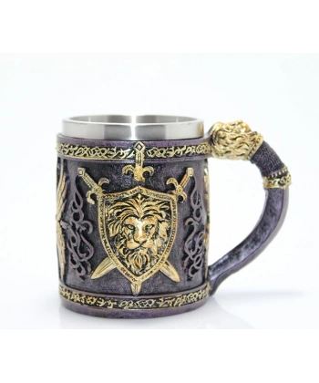 Aslan Büstü Tasarımlı Paslanmaz Çelik Kupa Bardak Alk1016